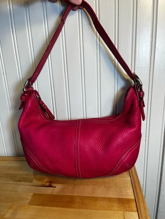 Coach SoHo Hobo Shoulder Bag Pebbled Leather Vintage - Picture 4 of 15